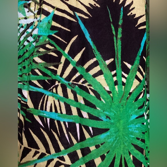 NWT Michael Lauren Prince Jungle Green Print Deep Back Tank Top - Sz S - Picture 6 of 9